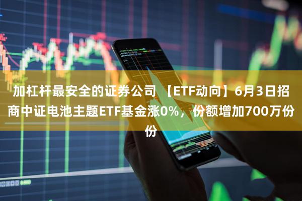 加杠杆最安全的证券公司 【ETF动向】6月3日招商中证电池主题ETF基金涨0%，份额增加700万份