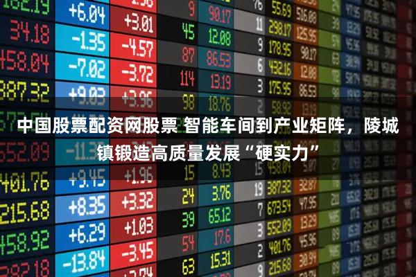 中国股票配资网股票 智能车间到产业矩阵，陵城镇锻造高质量发展“硬实力”